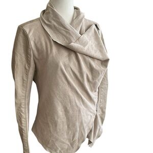 Blank NYC Grey Drape Front Jacket Size Small